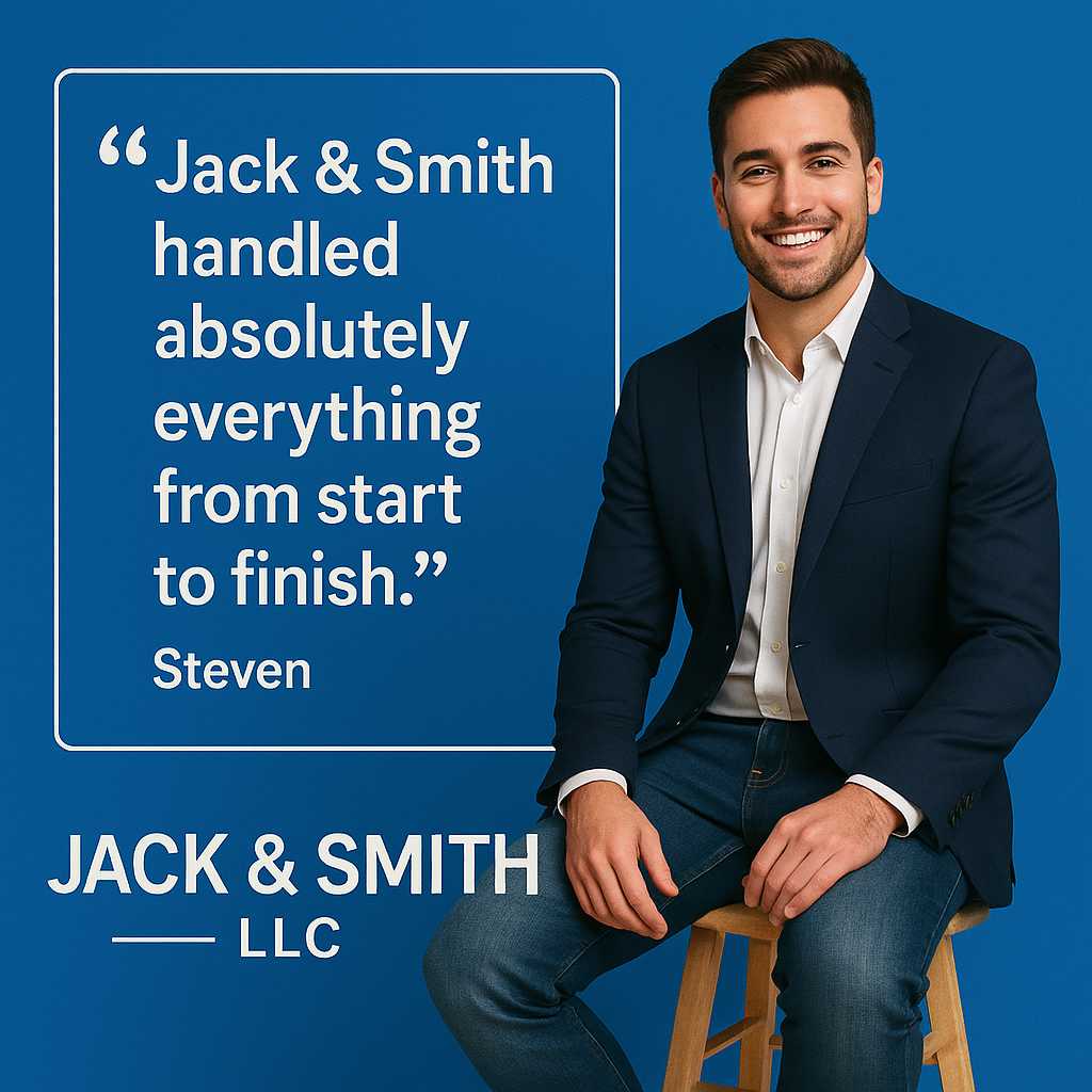 Human-focused Facebook ad image featuring client testimonials for law firms