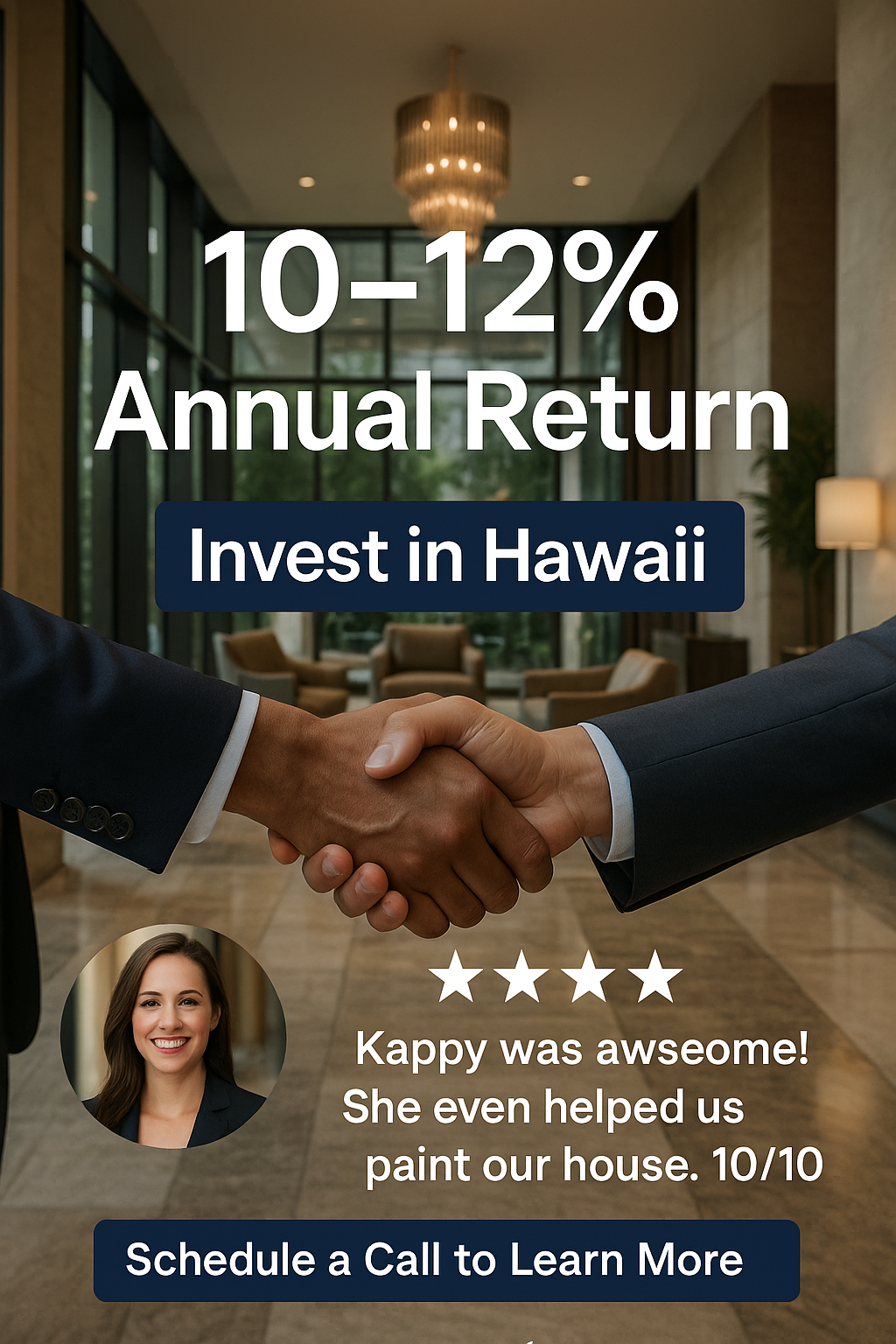Real estate investment opportunity Facebook ad image with ROI focus